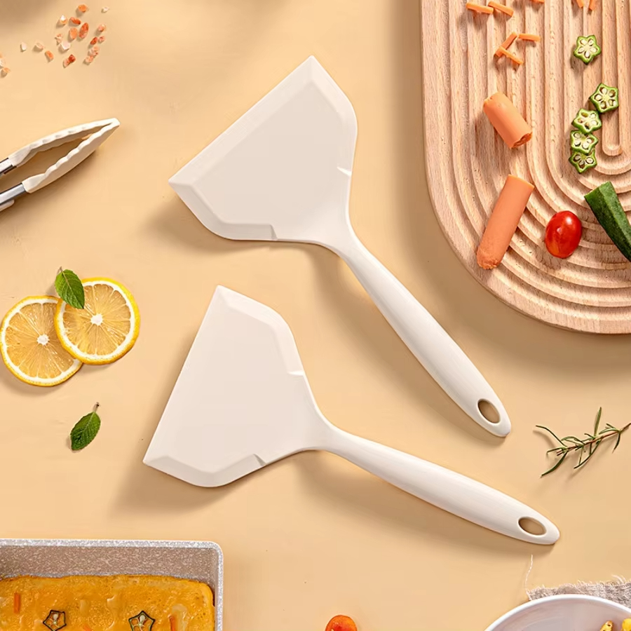 Mini Pancake Griddle - 1pc シリコーン耐熱スパチュラ家庭用食品グレードノンスティックフライパン寿司ステーキ魚パンケーキベーキングスクープキッチンツール