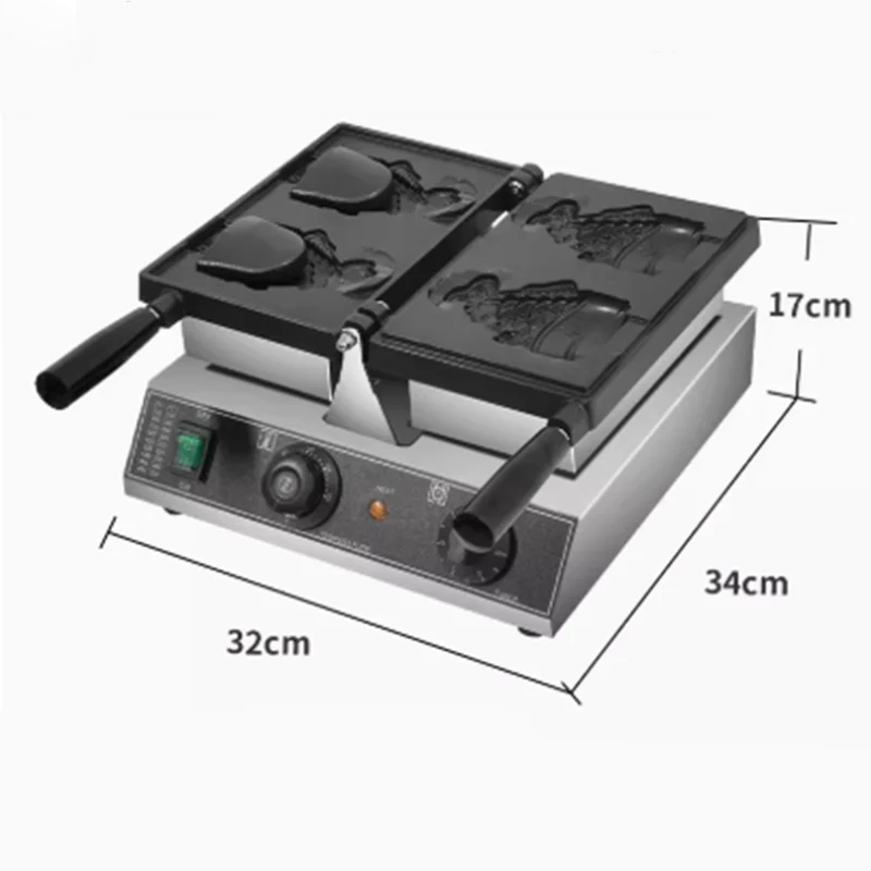 商用電気2個セット オープンマウス魚型たい焼きメーカー アイ - Waffle Cone Maker のレビューと価格