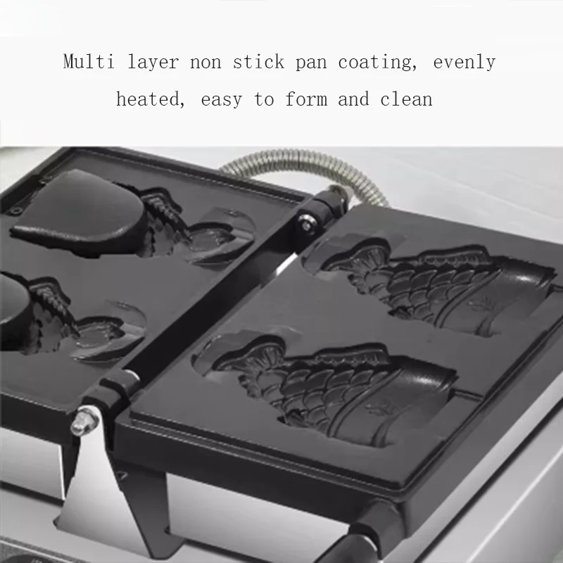 商用電気2個セット オープンマウス魚型たい焼きメーカー アイ - Waffle Cone Maker のレビューと価格