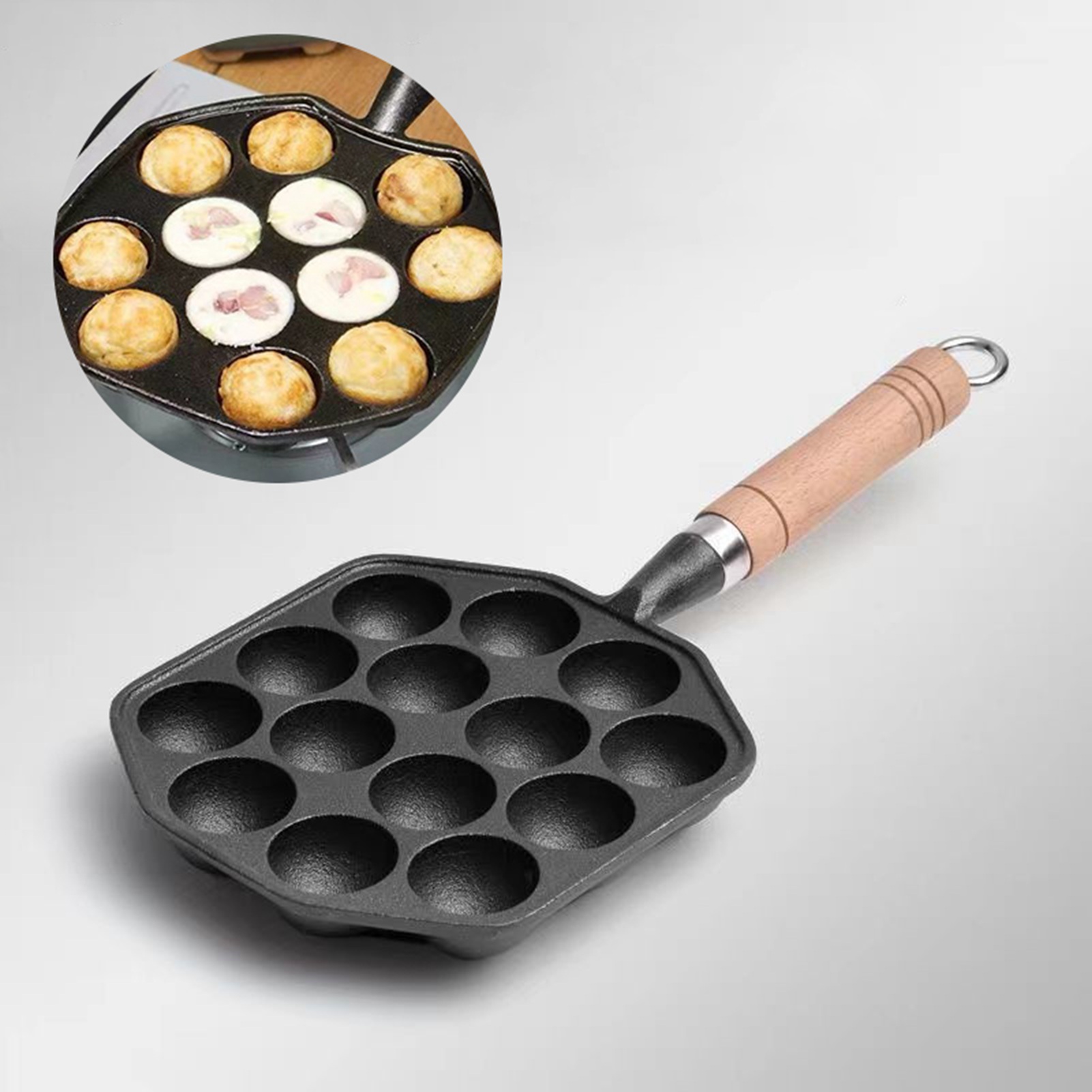 取り外し可能なハンドル付きの焦げ付き防止の鋳鉄鍋,タコ,肉用 - Egg Waffle Pan のレビューと価格