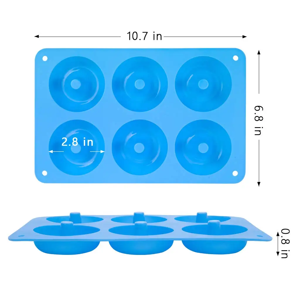 6 穴シリコーンドーナツ型ベーキングパンノンスティックベーキ - Donut Mold Silicone のレビューと価格