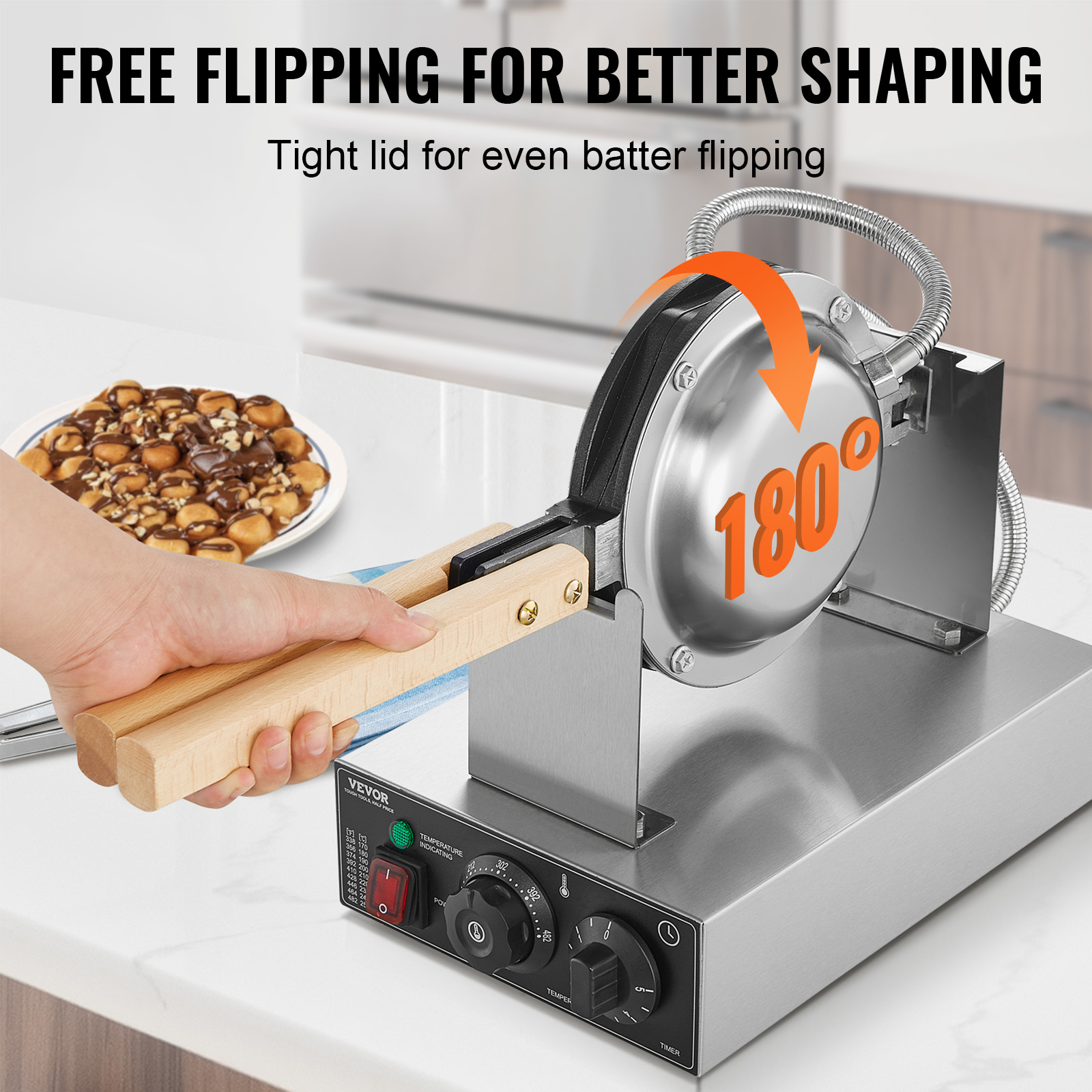 HomeWise 商用エッグバブルワッフルメーカー 1400 - Egg Waffle Pan のレビューと価格
