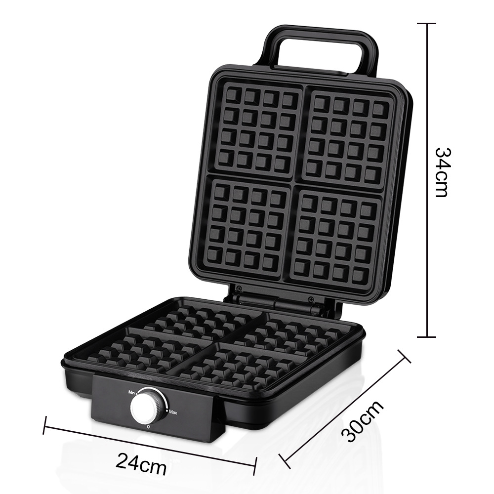 4 スライスベルギーワッフルメーカー 1500 ワットダブル - Egg Waffle Pan のレビューと価格