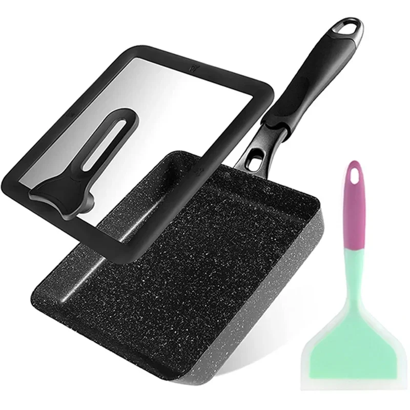 焦げ付き防止の日本のオムレツ鍋/タマゴヤキ、長方形の鍋、卵フ - Okonomiyaki Spatula のレビューと価格