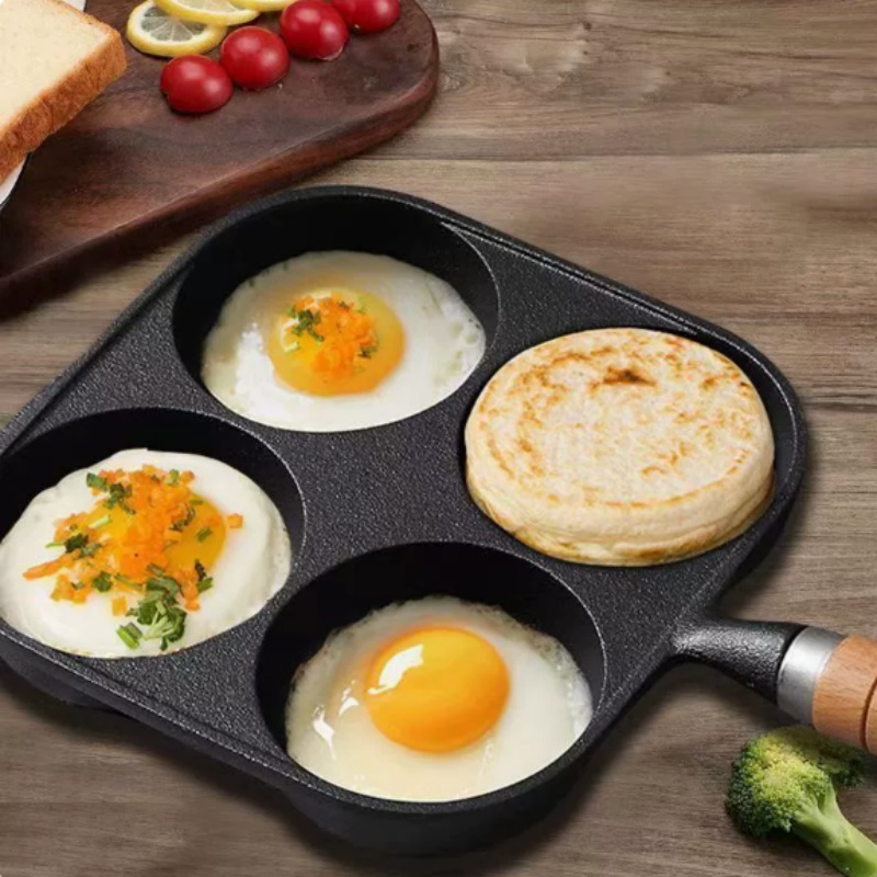 JUSTINLAU 2/4穴鋳鉄オムレツポット家庭用ノンステ - Egg Waffle Pan のレビューと価格