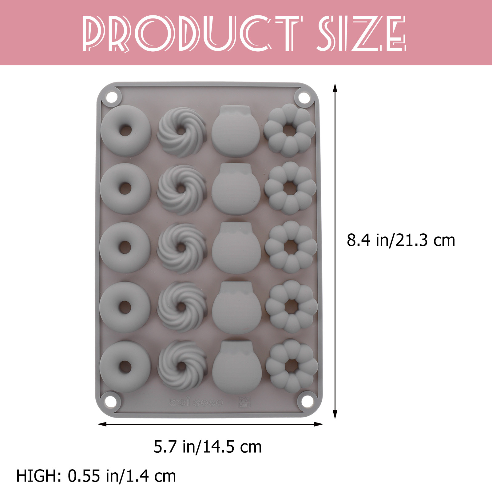 ミニチョコレートドーナツシリコンモールド ノンスティック 簡 - Donut Mold Silicone のレビューと価格